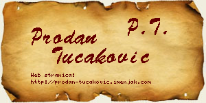Prodan Tucaković vizit kartica